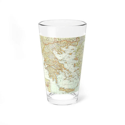 Greece and the Aegean (1958) (Map) Pint Glass 16oz 16oz - Go Mug Yourself