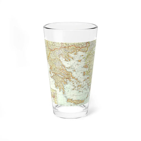 Greece and the Aegean (1958) (Map) Pint Glass 16oz 16oz - Go Mug Yourself