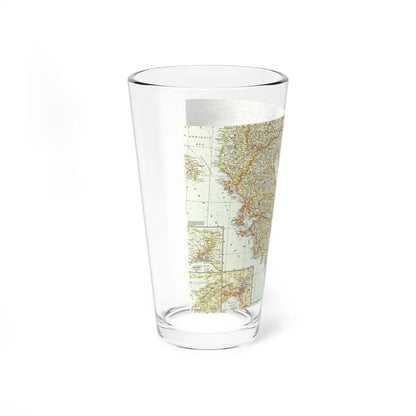 Greece and the Aegean (1958) (Map) Pint Glass 16oz - Go Mug Yourself