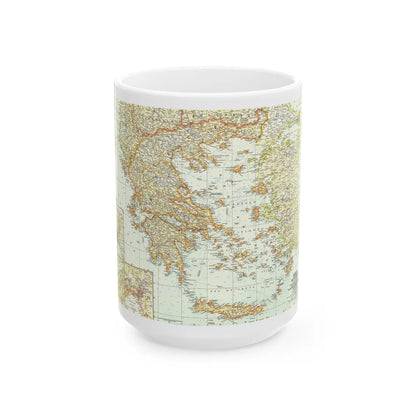 Greece and the Aegean (1958) (Map) White Coffee Mug-15oz-Go Mug Yourself