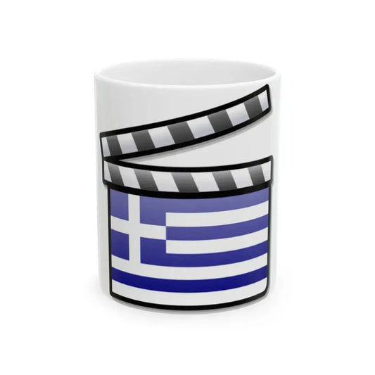 Greece film clapperboard (Greece) White Coffee Mug 11oz - Go Mug Yourself