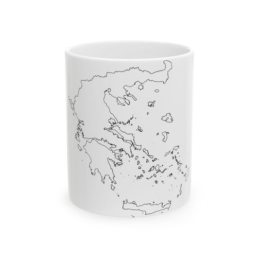 Greece-Flagmap (Greece) White Coffee Mug-11oz-Go Mug Yourself