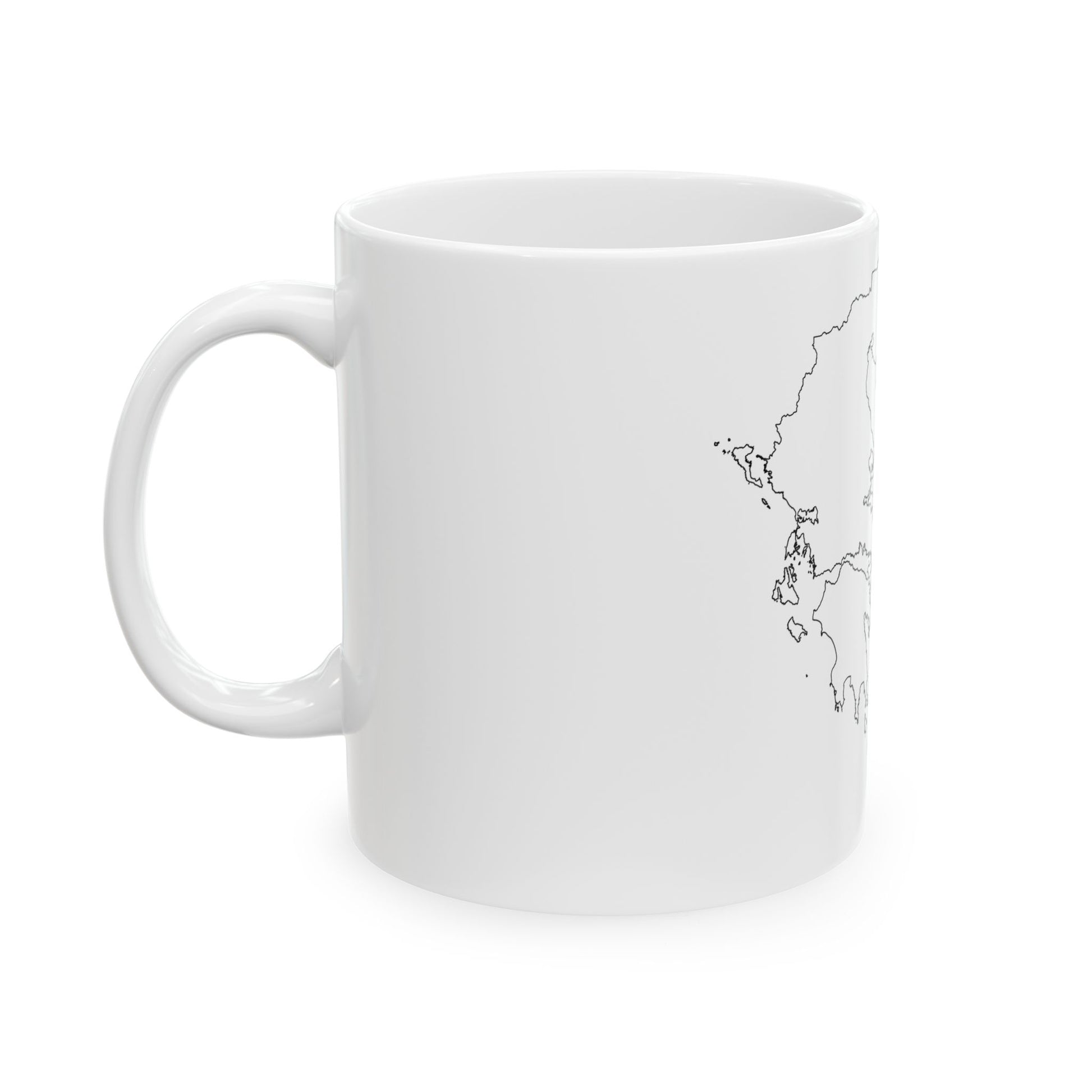 Greece-Flagmap (Greece) White Coffee Mug-Go Mug Yourself