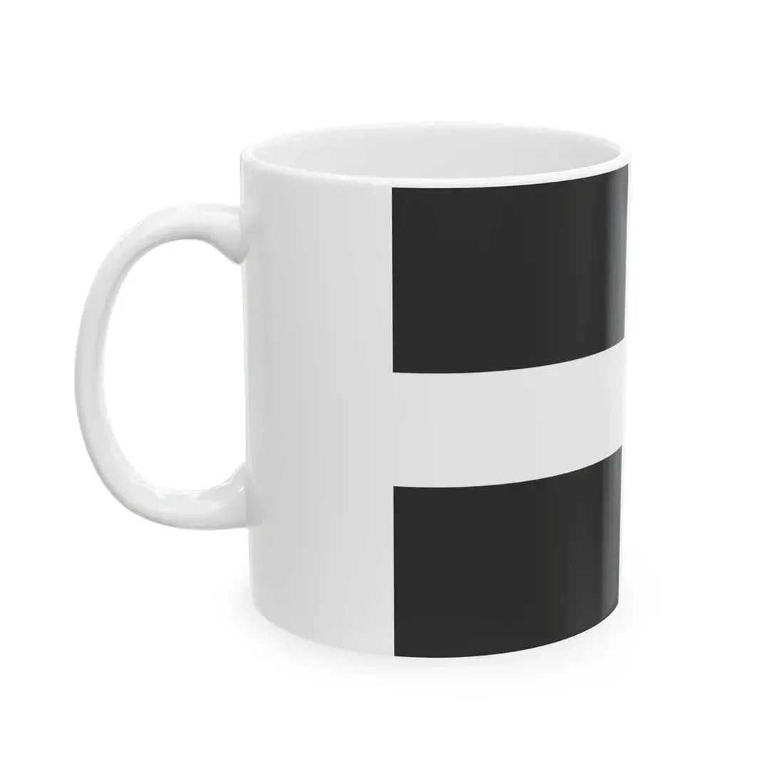 Greek flag black (Greece) White Coffee Mug - Go Mug Yourself