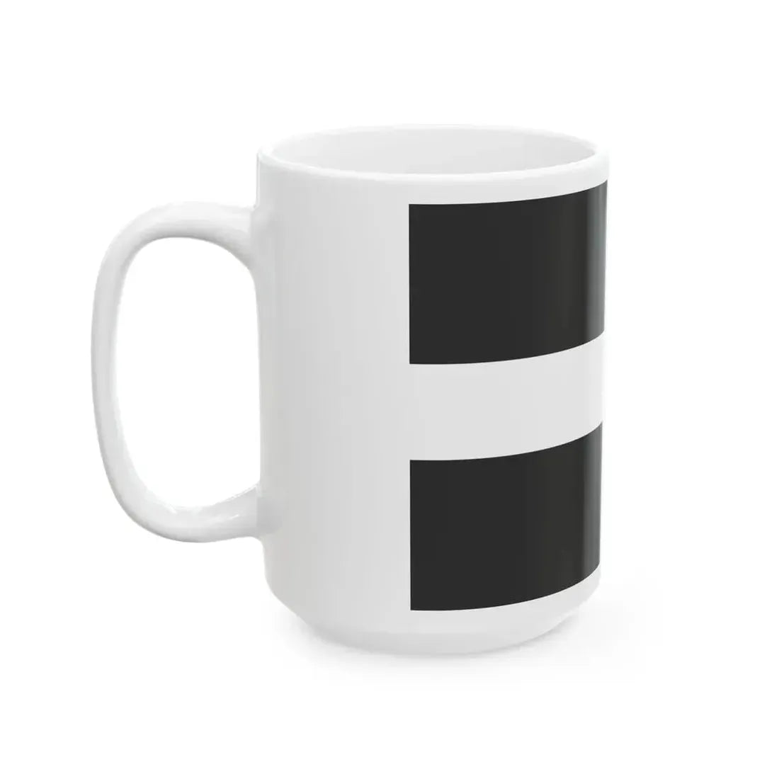 Greek flag black (Greece) White Coffee Mug - Go Mug Yourself