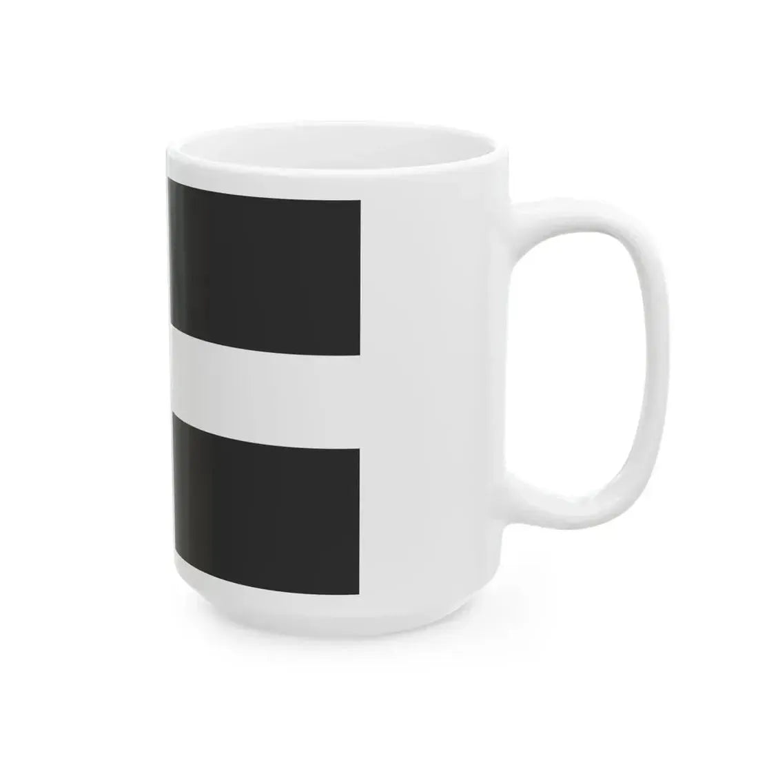 Greek flag black (Greece) White Coffee Mug - Go Mug Yourself