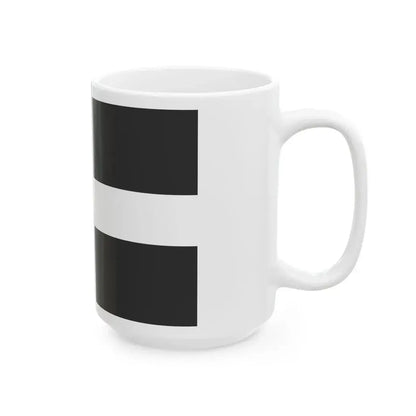 Greek flag black (Greece) White Coffee Mug - Go Mug Yourself