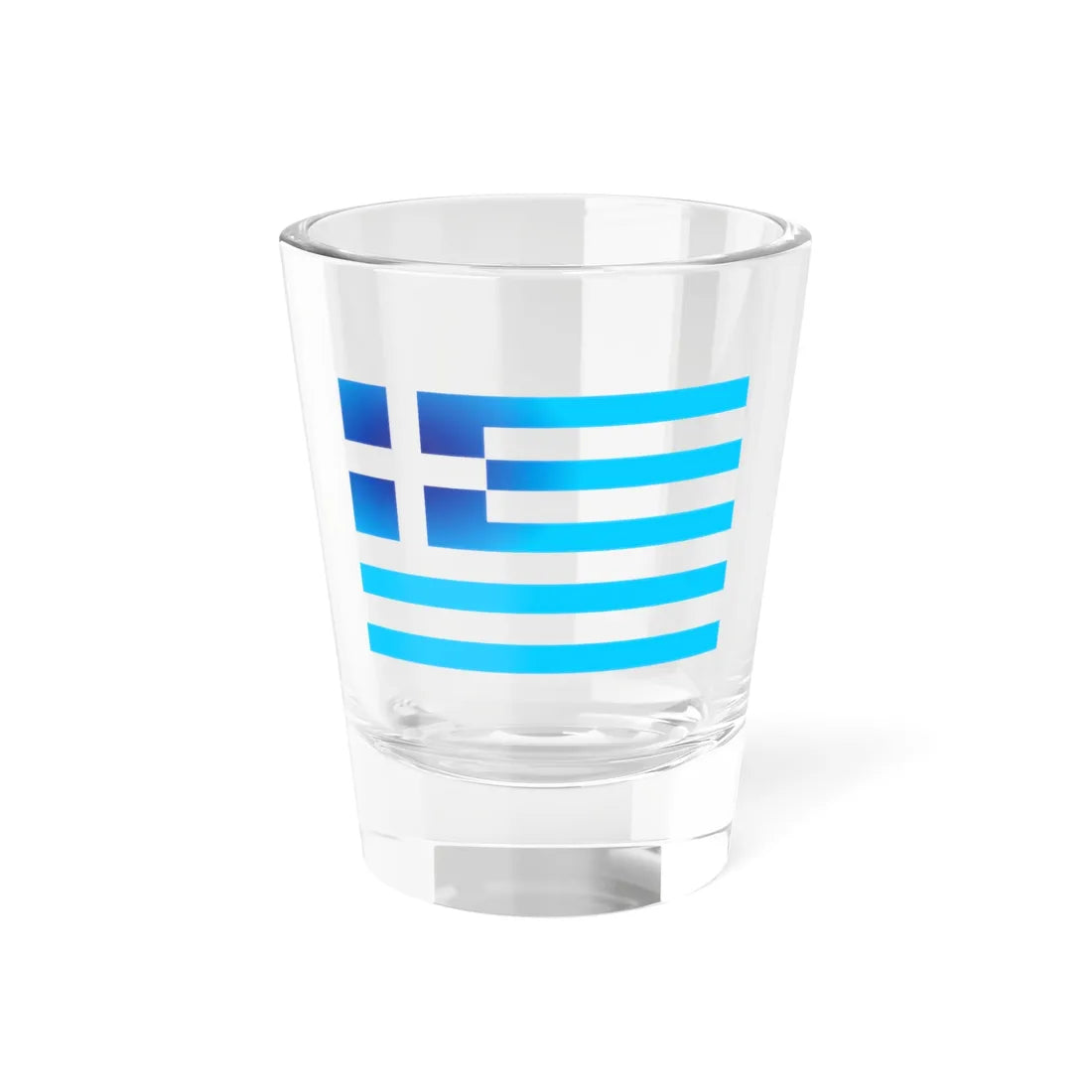 Greek flag variation sky blue v (Greece) Shot Glass 1.5oz 1.5oz - Go Mug Yourself