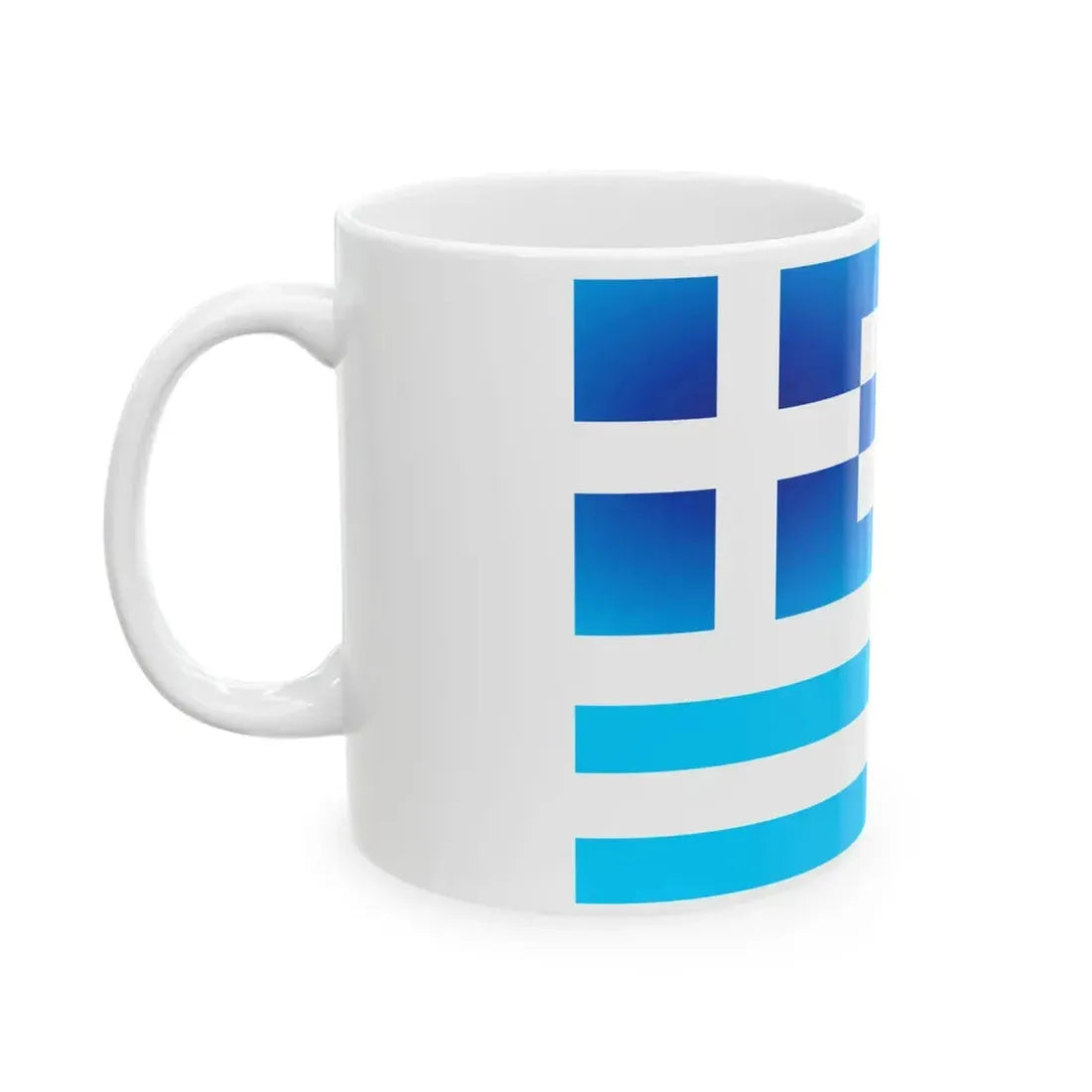 Greek flag variation sky blue v (Greece) White Coffee Mug - Go Mug Yourself