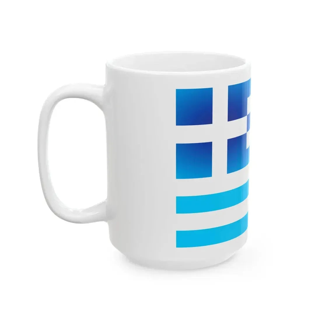 Greek flag variation sky blue v (Greece) White Coffee Mug - Go Mug Yourself