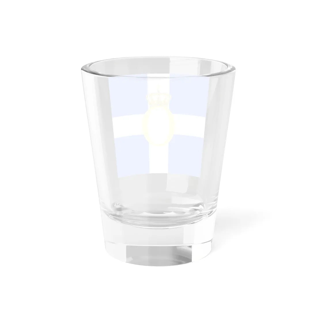 Greek flag with monogram of King Otto (Greece) Shot Glass 1.5oz - Go Mug Yourself