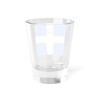 Greek flag with monogram of King Otto (Greece) Shot Glass 1.5oz - Go Mug Yourself