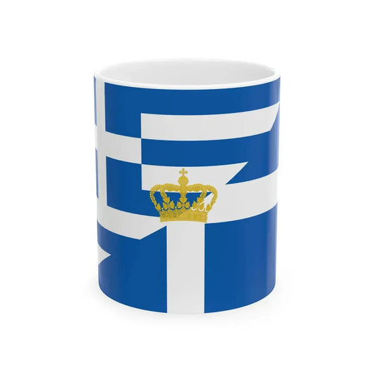 Greek flags fusion (Greece) White Coffee Mug 11oz - Go Mug Yourself