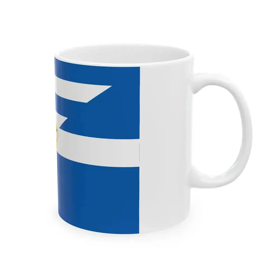 Greek flags fusion (Greece) White Coffee Mug - Go Mug Yourself