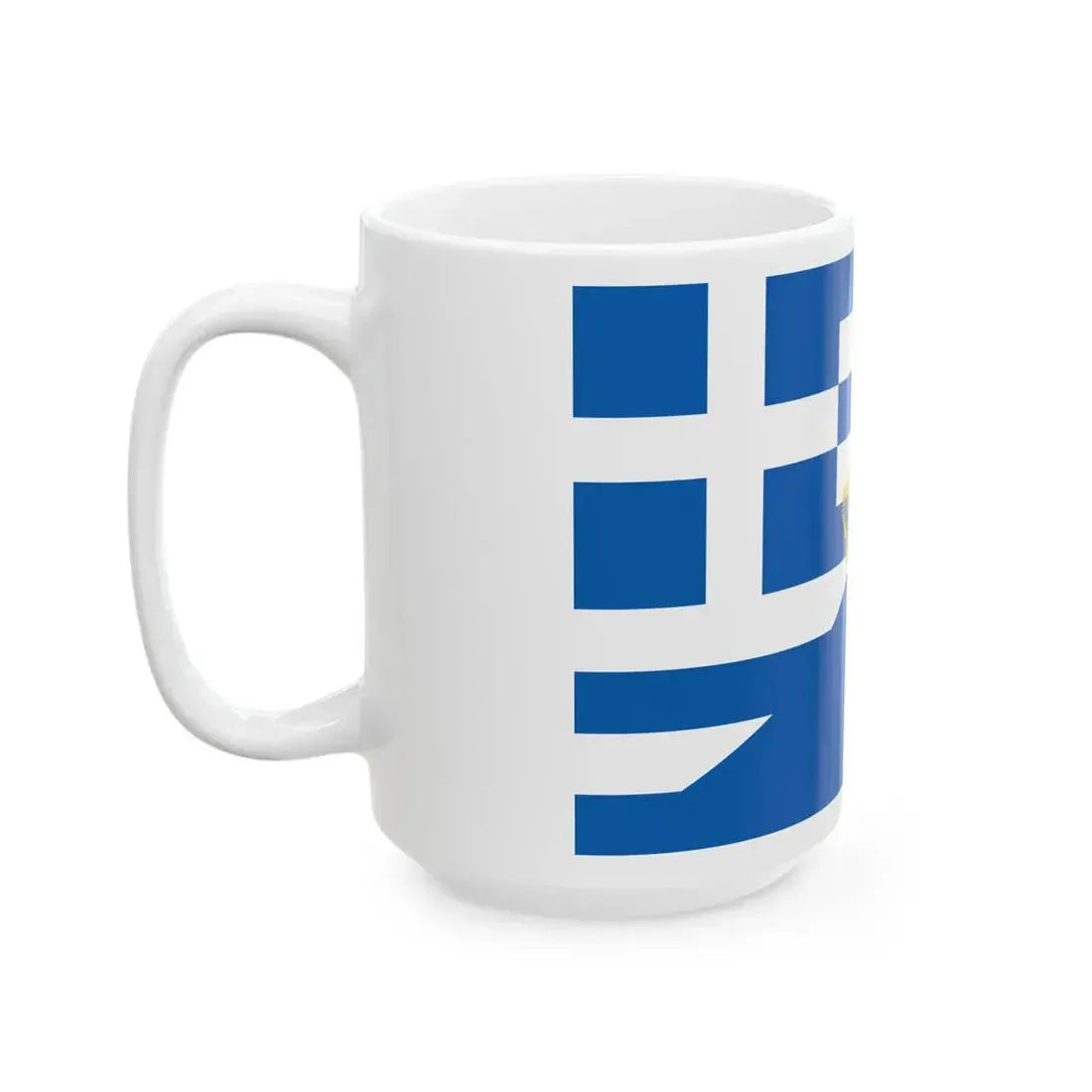 Greek flags fusion (Greece) White Coffee Mug - Go Mug Yourself