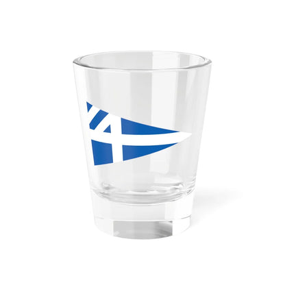 Greek Lieutenant Generals rank flag on board a navy vessel within his jurisdiction 1914 pattern (Greece) Shot Glass 1.5oz 1.5oz - Go Mug Yourself