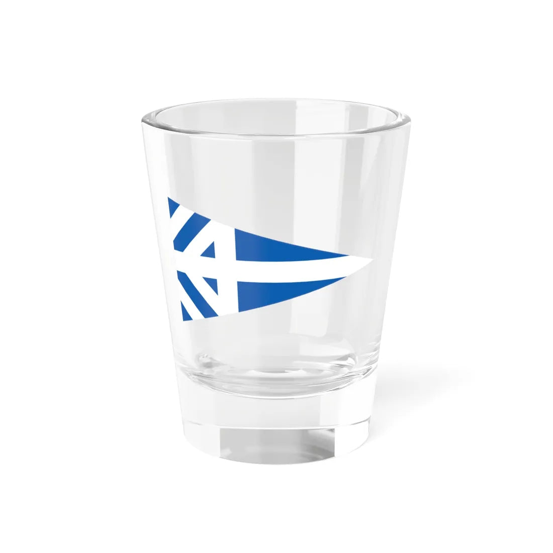 Greek Major Generals rank flag on board a navy vessel within his jurisdiction 1914 pattern (Greece) Shot Glass 1.5oz 1.5oz - Go Mug Yourself