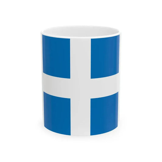 Greek-Naval-Jack (Greece) White Coffee Mug 11oz - Go Mug Yourself