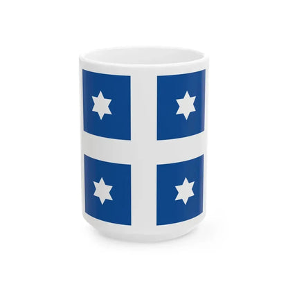 Greek Navy Admiral Flag (Greece) White Coffee Mug 15oz - Go Mug Yourself