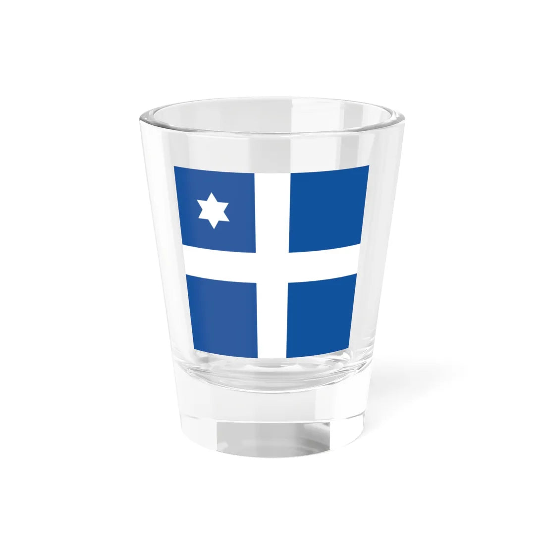 Greek Navy Commodore Flag (Greece) Shot Glass 1.5oz 1.5oz - Go Mug Yourself