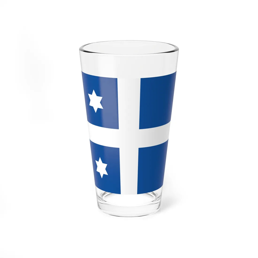 Greek Navy Rear Admiral Flag (Greece) Pint Glass 16oz 16oz - Go Mug Yourself