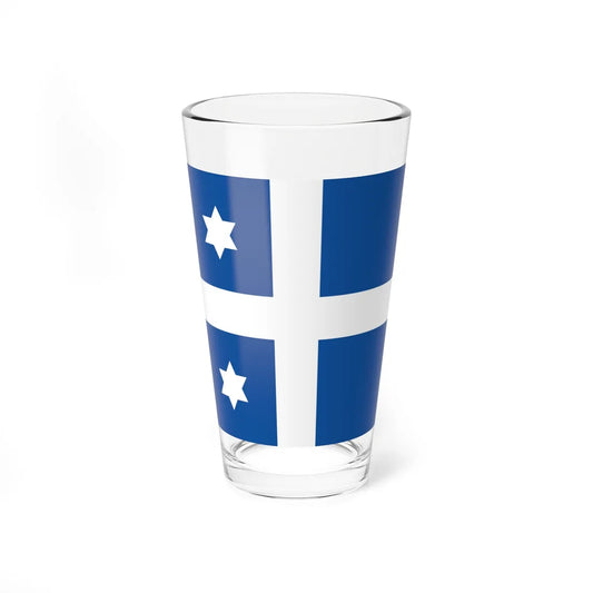 Greek Navy Rear Admiral Flag (Greece) Pint Glass 16oz 16oz - Go Mug Yourself