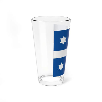 Greek Navy Rear Admiral Flag (Greece) Pint Glass 16oz - Go Mug Yourself