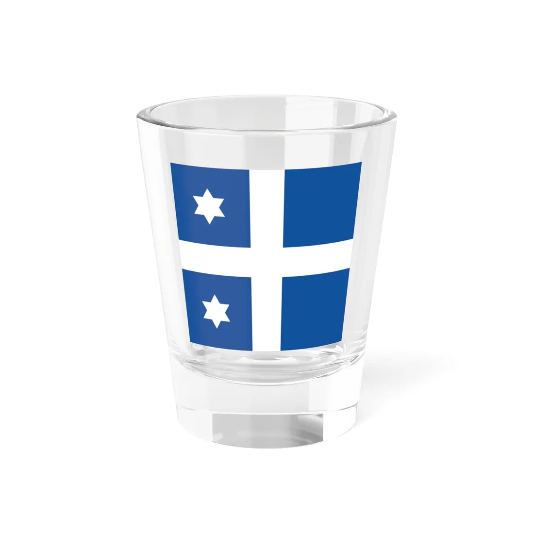 Greek Navy Rear Admiral Flag (Greece) Shot Glass 1.5oz 1.5oz - Go Mug Yourself