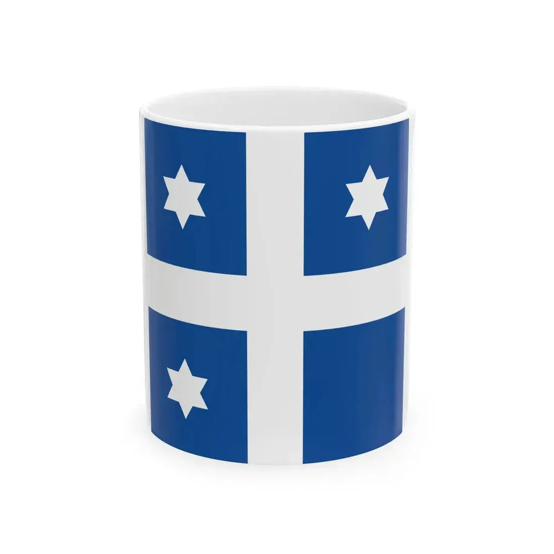 Greek Navy Vice Admiral Flag (Greece) White Coffee Mug 11oz - Go Mug Yourself