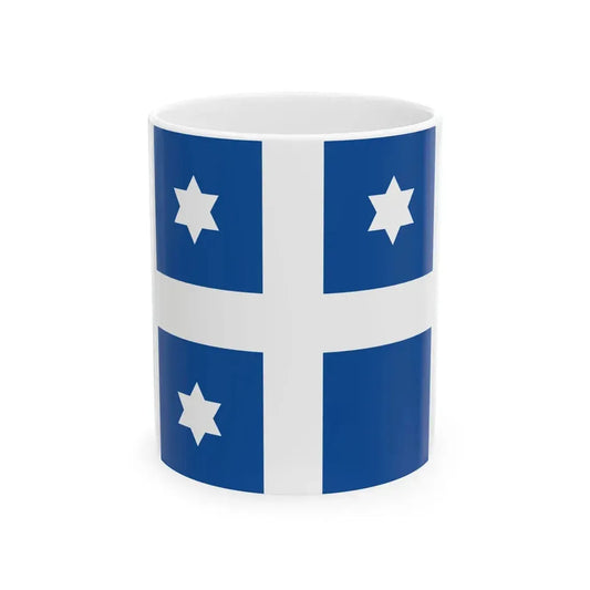 Greek Navy Vice Admiral Flag (Greece) White Coffee Mug 11oz - Go Mug Yourself