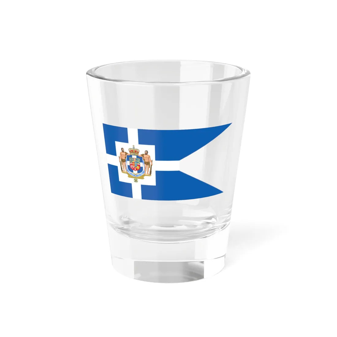 Greek Royal Flag 1863 (Greece) Shot Glass 1.5oz 1.5oz - Go Mug Yourself