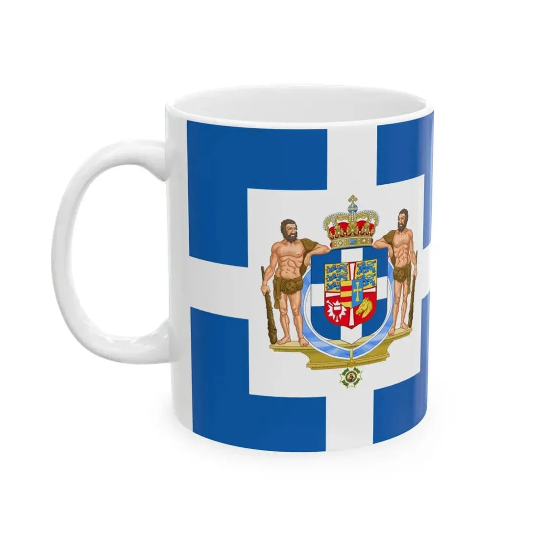 Greek Royal Flag 1863 (Greece) White Coffee Mug - Go Mug Yourself