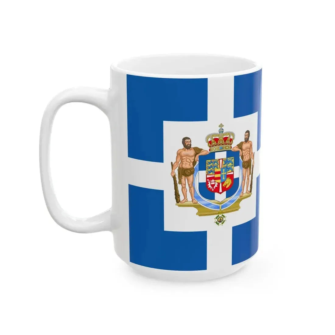 Greek Royal Flag 1863 (Greece) White Coffee Mug - Go Mug Yourself