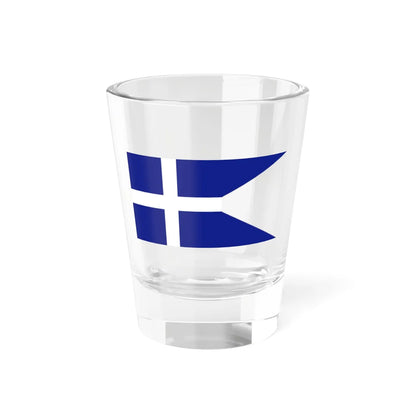 Greek Royal Navy Division commanders flag (Greece) Shot Glass 1.5oz 1.5oz - Go Mug Yourself