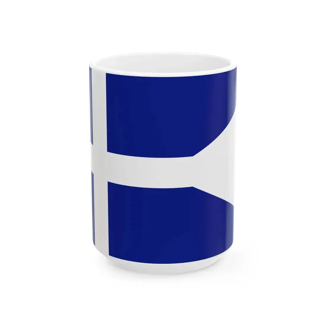 Greek Royal Navy Division commanders flag (Greece) White Coffee Mug 15oz - Go Mug Yourself