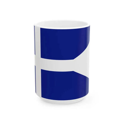 Greek Royal Navy Division commanders flag (Greece) White Coffee Mug 15oz - Go Mug Yourself