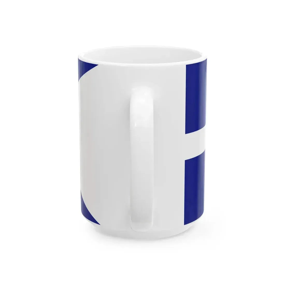 Greek Royal Navy Division commanders flag (Greece) White Coffee Mug - Go Mug Yourself