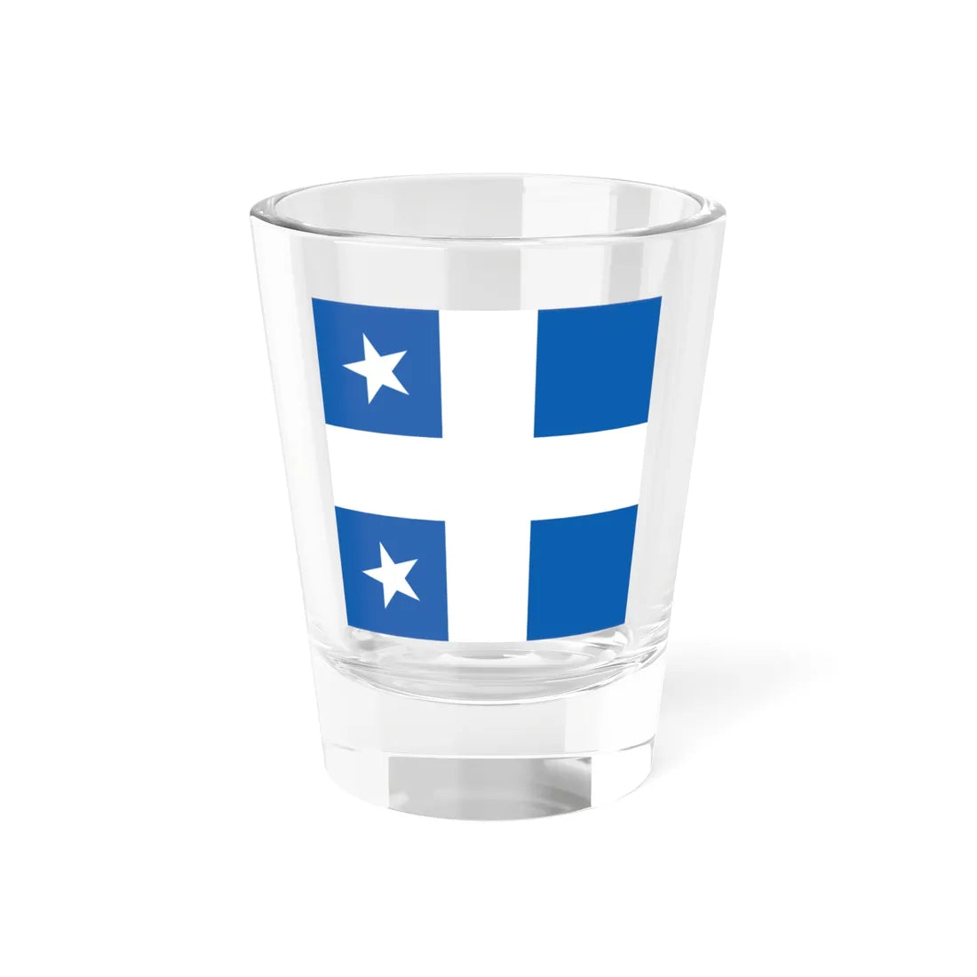 Greek Royal Navy Rear Admirals rank flag 1914 pattern (Greece) Shot Glass 1.5oz 1.5oz - Go Mug Yourself