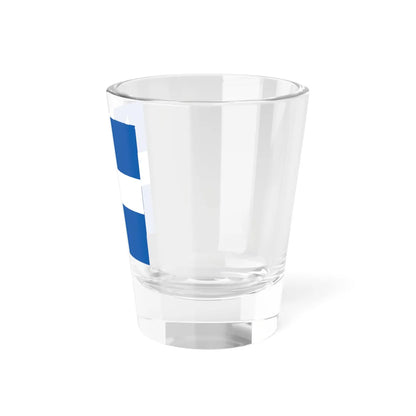 Greek Royal Navy Rear Admirals rank flag 1914 pattern (Greece) Shot Glass 1.5oz - Go Mug Yourself