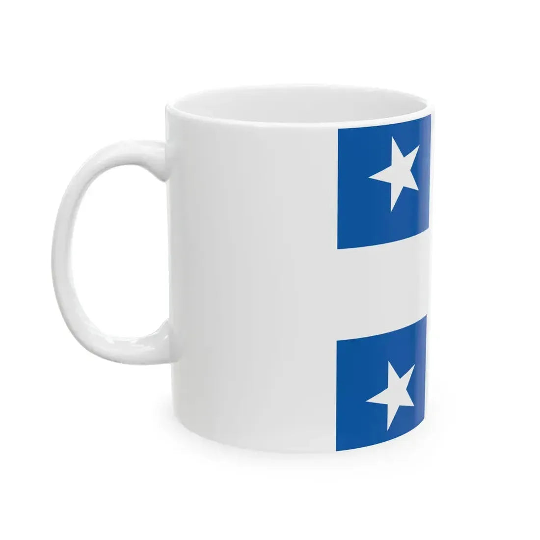 Greek Royal Navy Rear Admirals rank flag 1914 pattern (Greece) White Coffee Mug - Go Mug Yourself