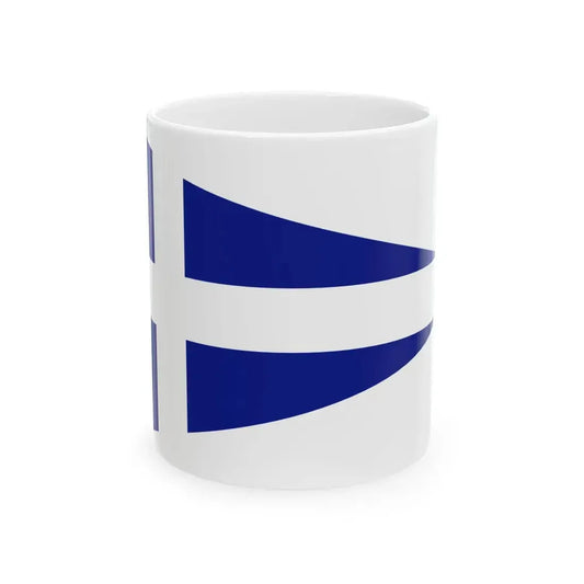 Greek Royal Navy Senior officers flag (Greece) White Coffee Mug 11oz - Go Mug Yourself