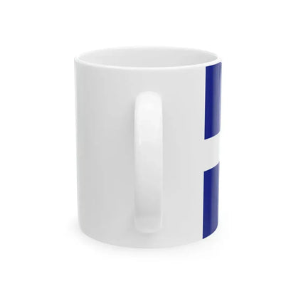Greek Royal Navy Senior officers flag (Greece) White Coffee Mug - Go Mug Yourself