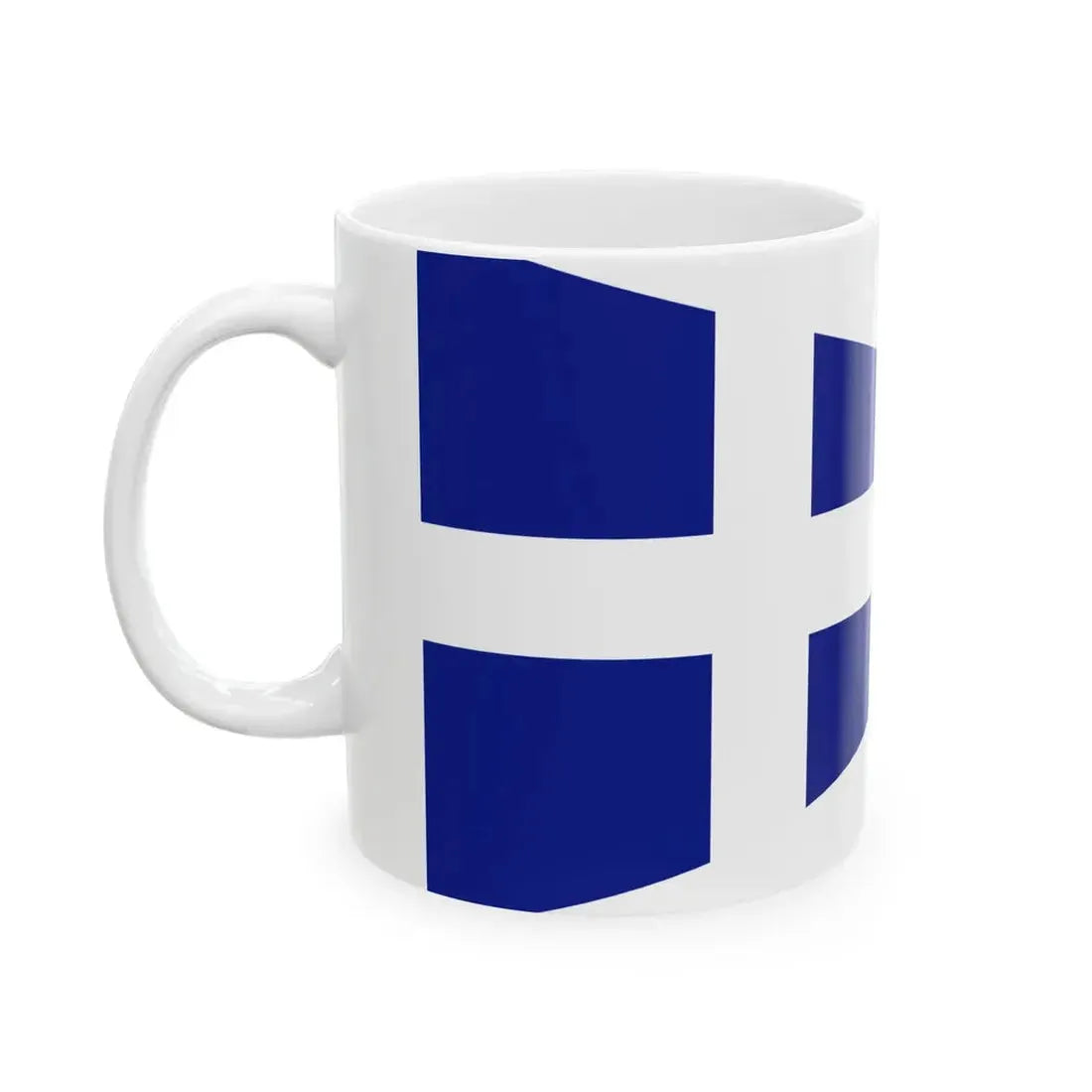 Greek Royal Navy Senior officers flag (Greece) White Coffee Mug - Go Mug Yourself