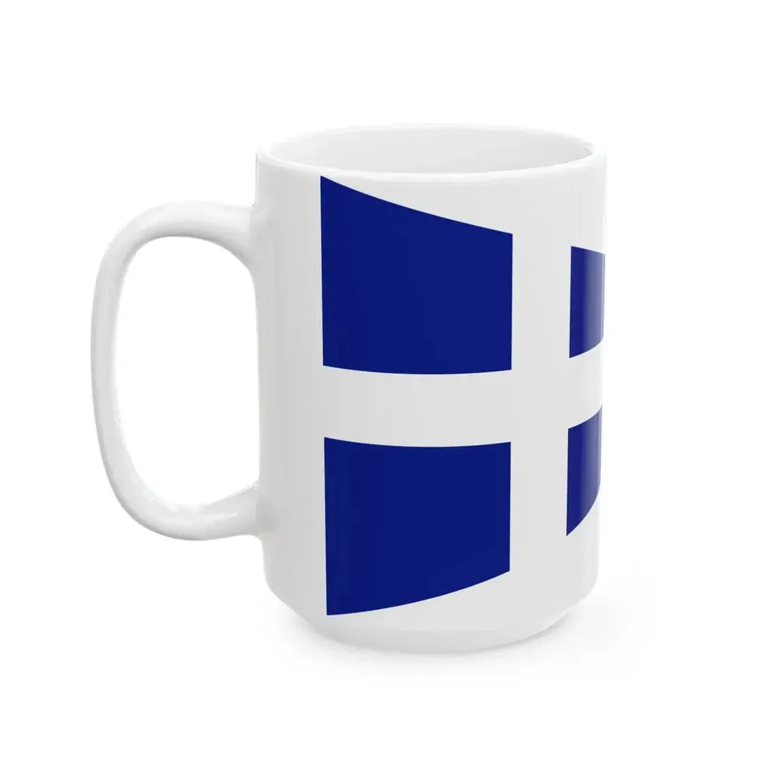 Greek Royal Navy Senior officers flag (Greece) White Coffee Mug - Go Mug Yourself