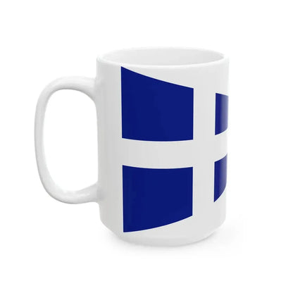 Greek Royal Navy Senior officers flag (Greece) White Coffee Mug - Go Mug Yourself