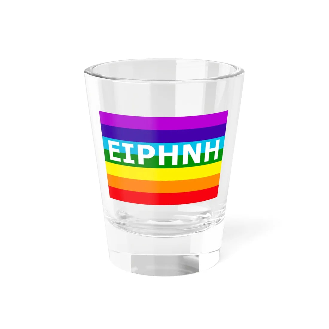 GreekRainbowPeaceFlag (Greece) Shot Glass 1.5oz 1.5oz - Go Mug Yourself