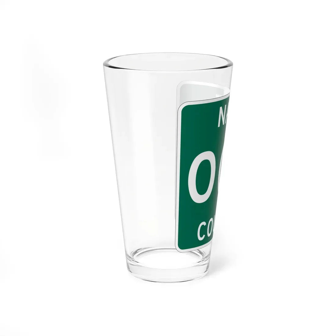 Green County Plate Template (Michigan) (Road Sign) Pint Glass 16oz - Go Mug Yourself