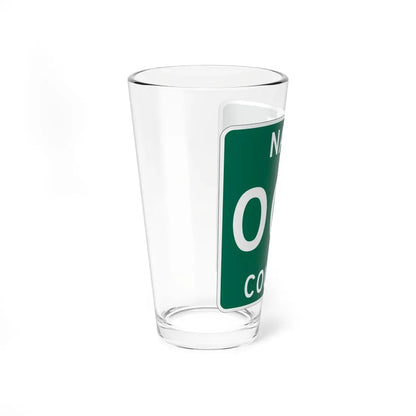 Green County Plate Template (Michigan) (Road Sign) Pint Glass 16oz - Go Mug Yourself