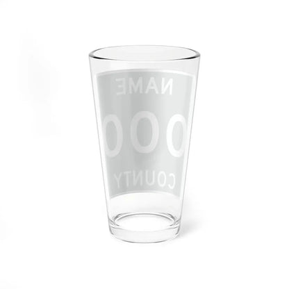 Green County Plate Template (Michigan) (Road Sign) Pint Glass 16oz - Go Mug Yourself