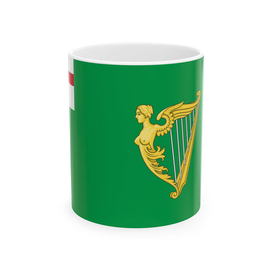 Green Ensign 1701 (Ireland) White Coffee Mug-11oz-Go Mug Yourself